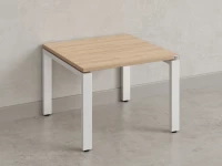 Журнальный стол с полкой 1200x800x550 RM183-12x8 Вяз Швейцарский светлый/Белый