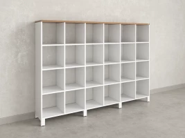 Стеллаж, 24 ячейки 2250х370х1620 RM141-225x37 Дуб Юстус/Белый