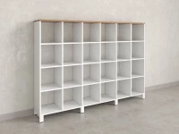 Стеллаж, 24 ячейки 2250х370х1620 RM141-225x37 Дуб Юстус/Белый