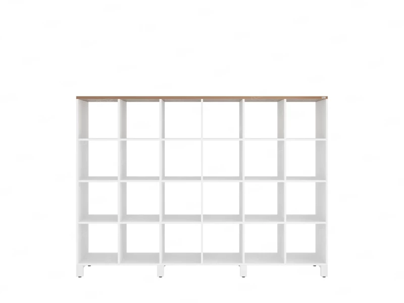 Стеллаж, 24 ячейки 2250х370х1620 RM141-225x37 Дуб Юстус/Белый