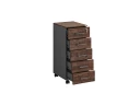 Тумба мобильная, 5 ящиков 400x500x960 RM122-40x50 Дуб Апрельский шоколад/Серый