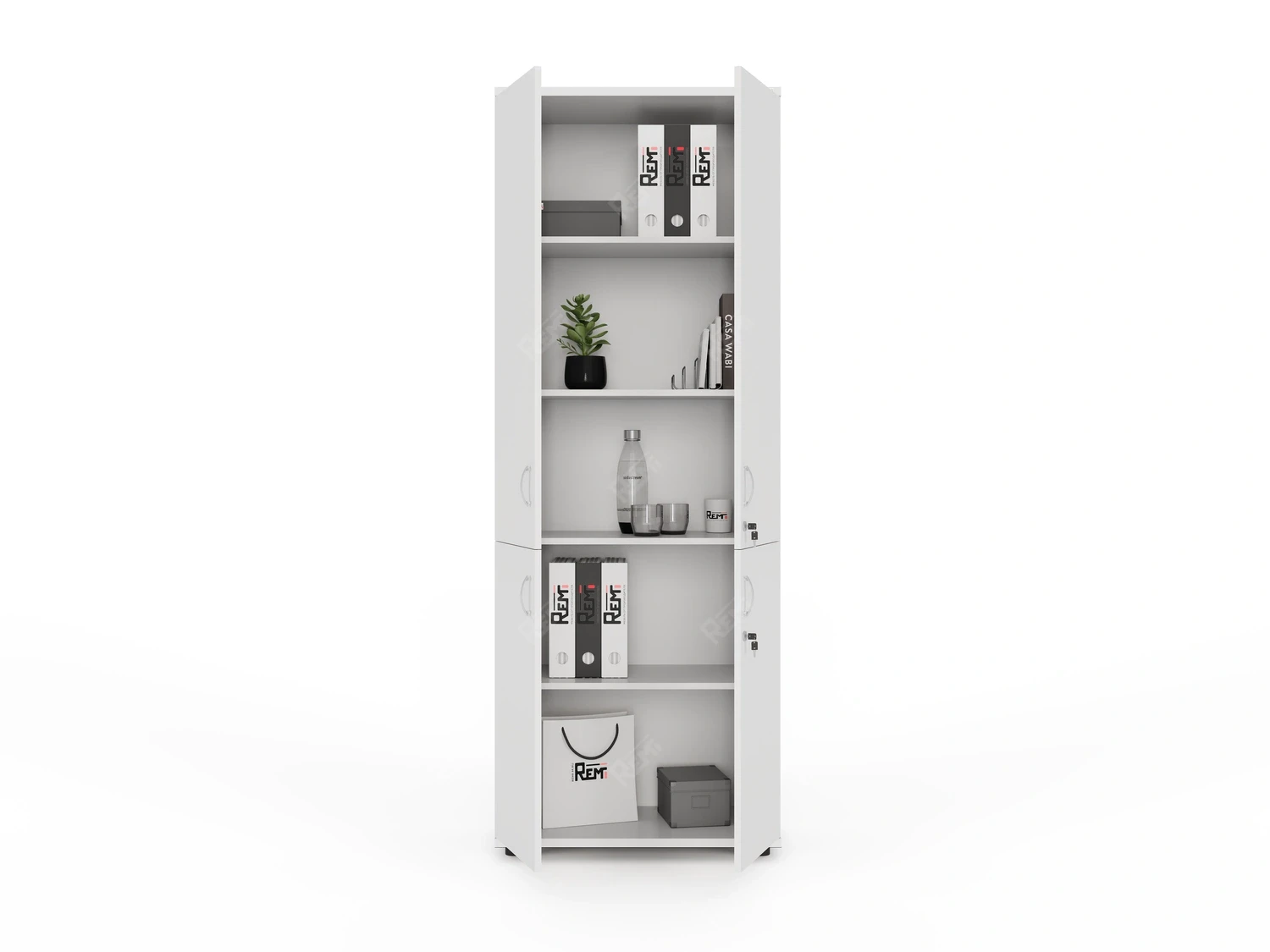 Шкаф RLG040 4 двери 700х350х1830 Белый, Серия ЛАЙТ | LIGHT