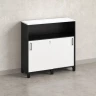 Шкаф-купе низкий, 2 полки с надстройкой 1200x420x1200 RM126-120x42 Белый/Черный