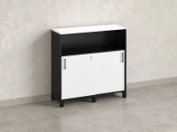 Шкаф-купе низкий, 2 полки с надстройкой 1200x420x1200 RM126-120x42 Белый/Черный