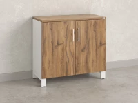 Шкаф низкий распашной, 2 уровня 900x420x850 RM147-90x42 Дуб Юстус/Белый