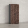 Шкаф распашной, регулируемые опоры, 5 уровней 900x420x1800 RM153-90x41 Дуб Апрельский шоколад/Серый