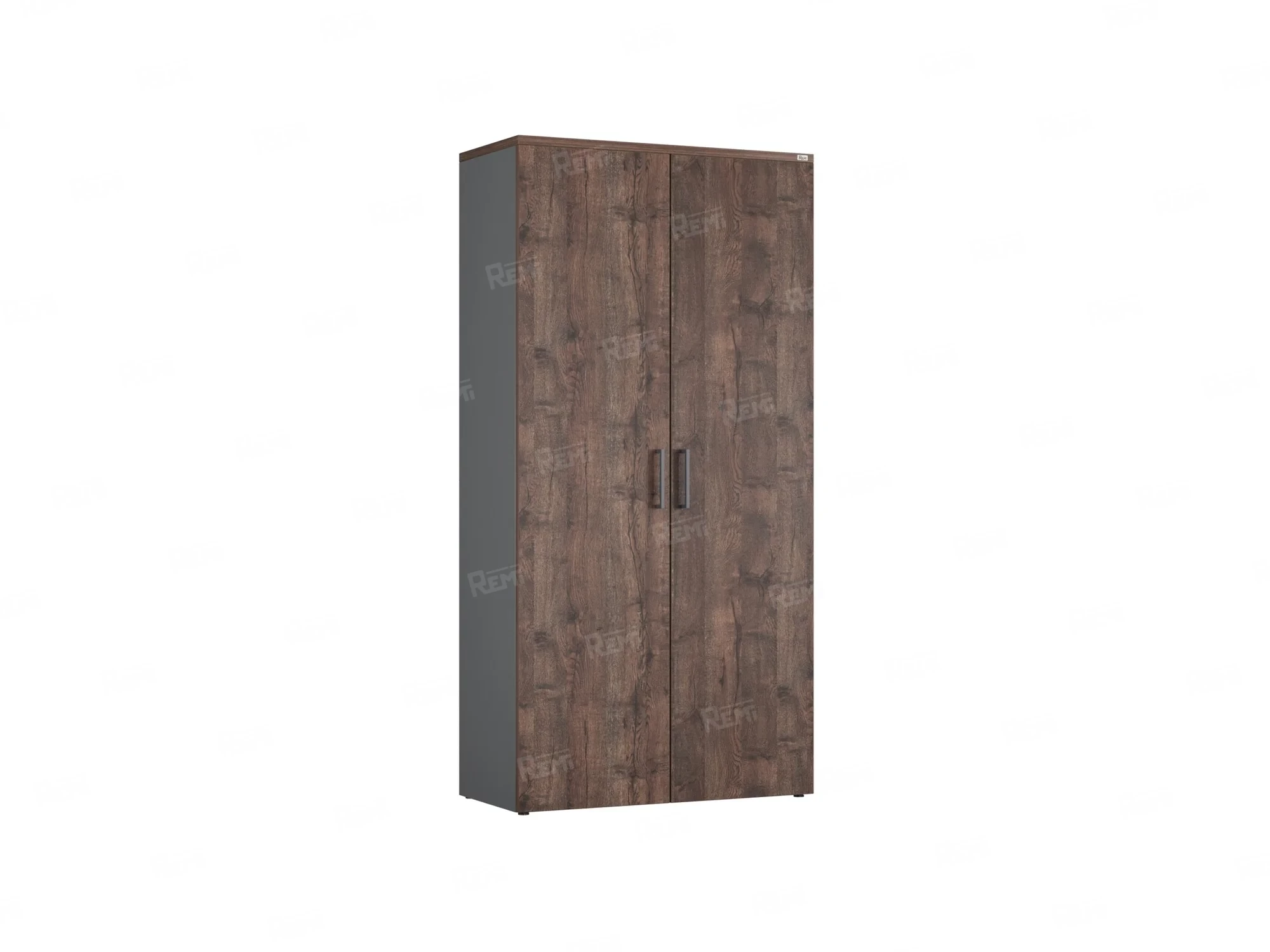 Шкаф распашной, регулируемые опоры, 5 уровней 900x420x1800 RM153-90x41 Дуб Апрельский шоколад/Серый