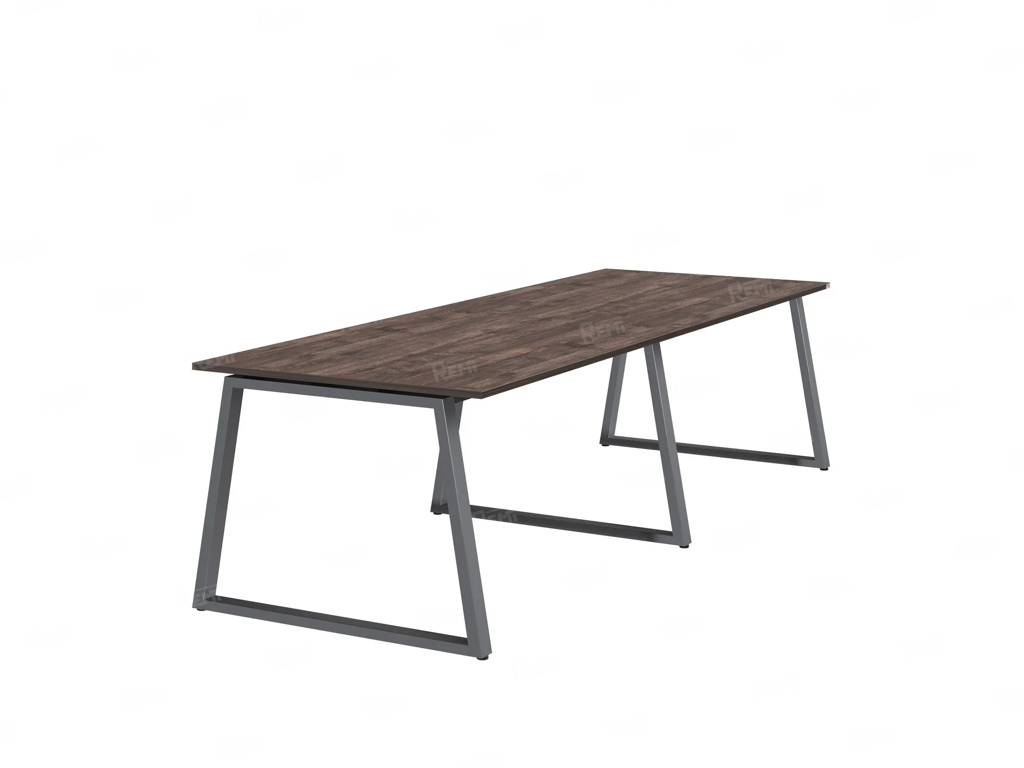 Cтол для переговоров, на A-обазном каркасе 2200x1200x750 RM083-220x120 Дуб Апрельский шоколад/Серый
