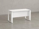 Стол прямой на О-образных опорах с экраном ЛДСП 1200x800x750 RM041-12x8 Белый/Белый