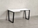 Стол угловой, U-опора, левый 1600x600/900x750, RM051-16x6-9 Белый/Черный
