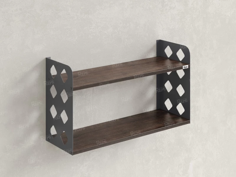 Полка настенная 900x300x500 RM192-90x30 Дуб Апрельский шоколад/Серый