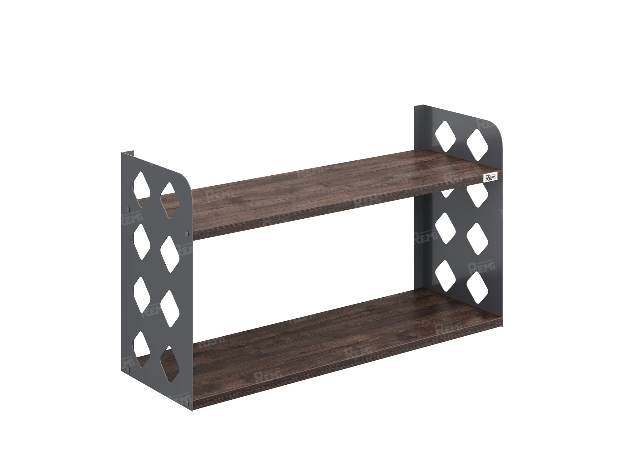 Полка настенная 900x300x500 RM192-90x30 Дуб Апрельский шоколад/Серый