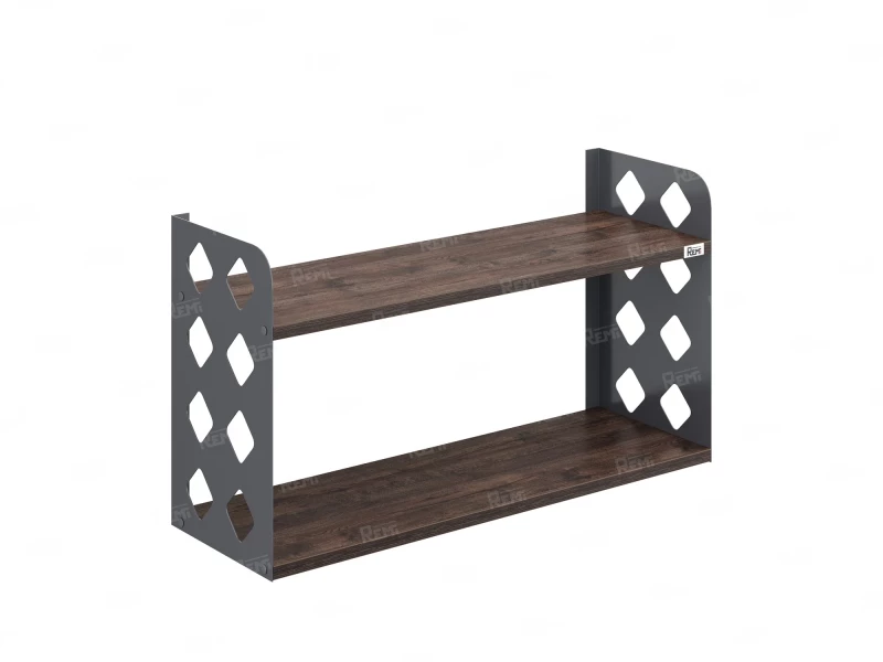 Полка настенная 900x300x500 RM192-90x30 Дуб Апрельский шоколад/Серый