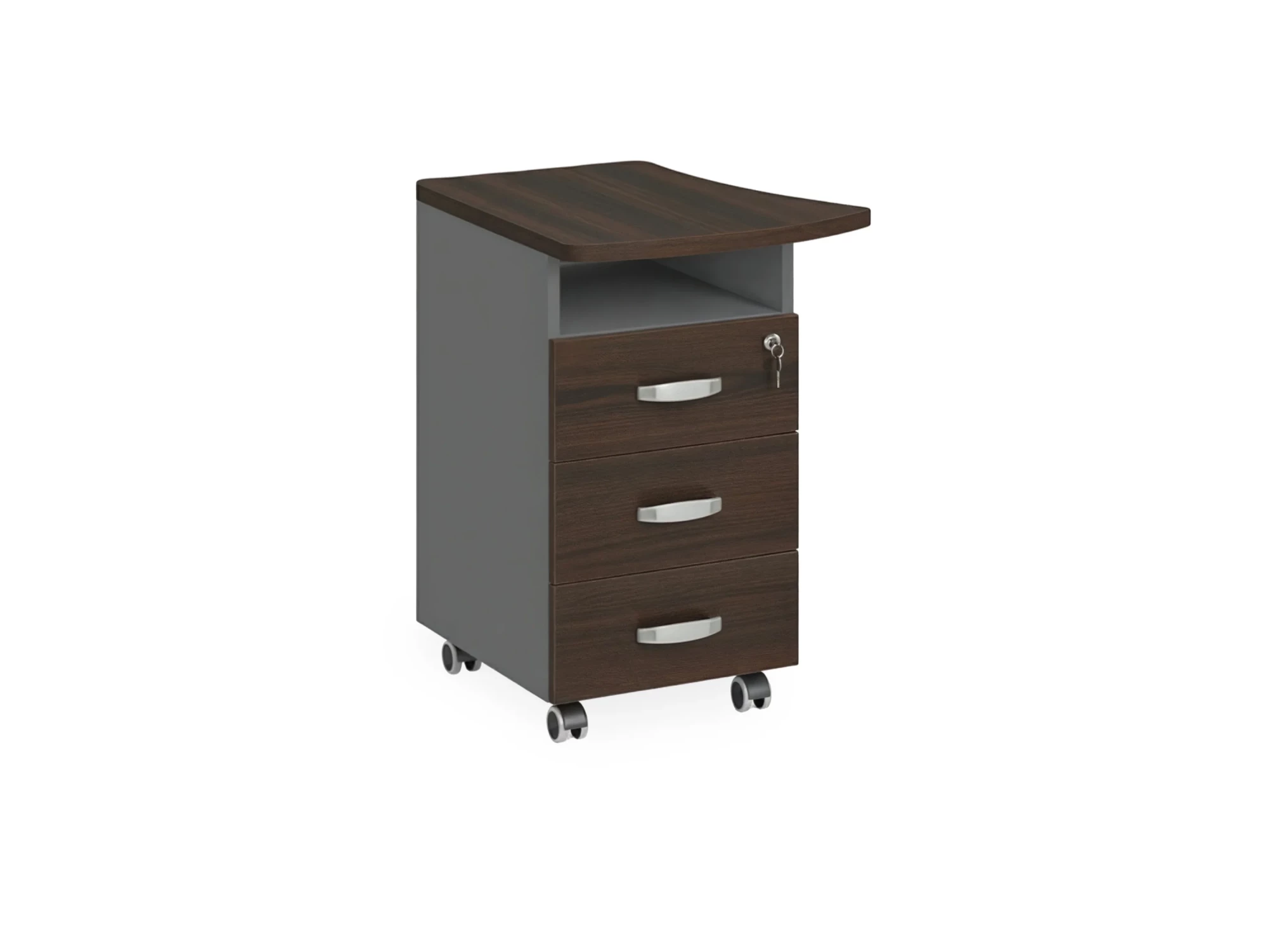 BRL RB086-57х60L Тумба приставная левая 570х600х740 Венге/Серый вулканический