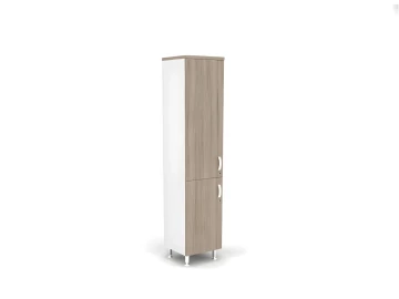 Шкаф закрытый комбинированный 5 уровней левый 450х430х2080 RB058-45х43L Дрифтвуд/Белый