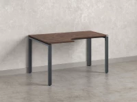 Стол угловой, П-опора, левый 1800x700/900x750, RM053-18x7-9 Дуб Апрельский шоколад/Серый