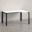 Стол угловой, П-опора, правый 1600x600/900x750, RM052-16x6-9 Белый/Черный