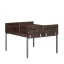Бенч-система, 2 рабочих места, 5 ЛДСП экранов 1200x1200x750 RM165-4-12x12 Дуб Апрельский шоколад/Серый