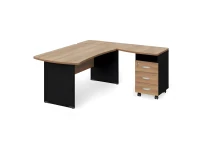 BRL RB005-220х160R Угловое рабочее место правое 2200х1600х740 Акация/Черный