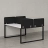 Бенч-система, 2 рабочих места, 5 тканевых экранов 1200x1600x750 RM169-3-12x16 Белый/Черный