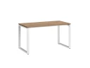 Стол прямой на O-образных опорах 1600x700x750 RM002-16x7 Дуб Юстус/Белый