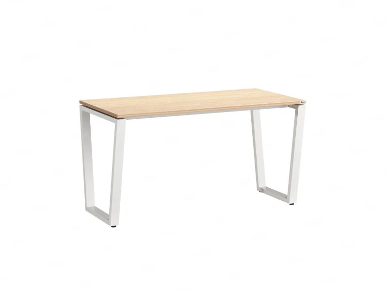 Стол прямой на U-образных опорах 1200x600x750 RM003-12x6 Вяз Швейцарский светлый/Белый