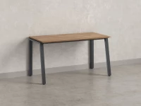 Стол прямой на Л-образных опорах 1400x800x750 RM004-14x8 Дуб Юстус/Серый
