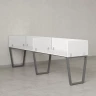 Бенч-система в 1 ряд, 2 рабочих места 5 ЛДСП экранов 3600x800x750 RM174-2-36x8 Белый/Серый