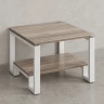 Журнальный стол с полкой 700x700x550 RM181-7x7 Дуб Маувелла/Белый