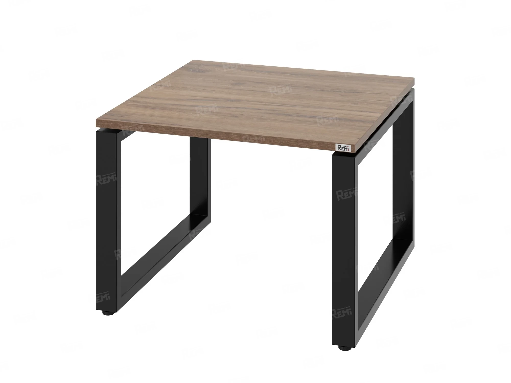 Журнальный стол с полкой 800x800x550 RM182-8x8 Дуб Юстус/Черный