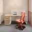 Стол прямой с подвесной тумбой, П-опора 2000x800x750 RM038-20x8 Вяз Швейцарский светлый/Белый