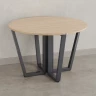 Круглый стол на U-образных опорах 1500x1500x750 RM188-15x15 Вяз Швейцарский светлый/Серый