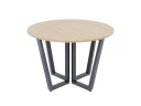 Круглый стол на U-образных опорах 1500x1500x750 RM188-15x15 Вяз Швейцарский светлый/Серый