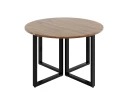 Круглый стол на О-образных опорах 1300x1300x750 RM187-13x13 Дуб Юстус/Черный