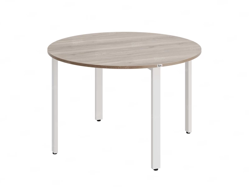 Круглый стол на П-образных опорах 1200x1200x750 RM186-12x12 Дуб Маувелла/Белый