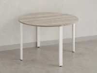 Круглый стол на П-образных опорах 1200x1200x750 RM186-12x12 Дуб Маувелла/Белый