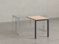 Брифинг прямой, с парящей столешнецей, на П-образном каркасе 1100x600x750 RM070-11x6 Вяз Швейцарский светлый/Серый