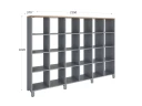 Стеллаж, 24 ячейки 2250х370х1620 RM141-225x37 Дуб Юстус/Серый