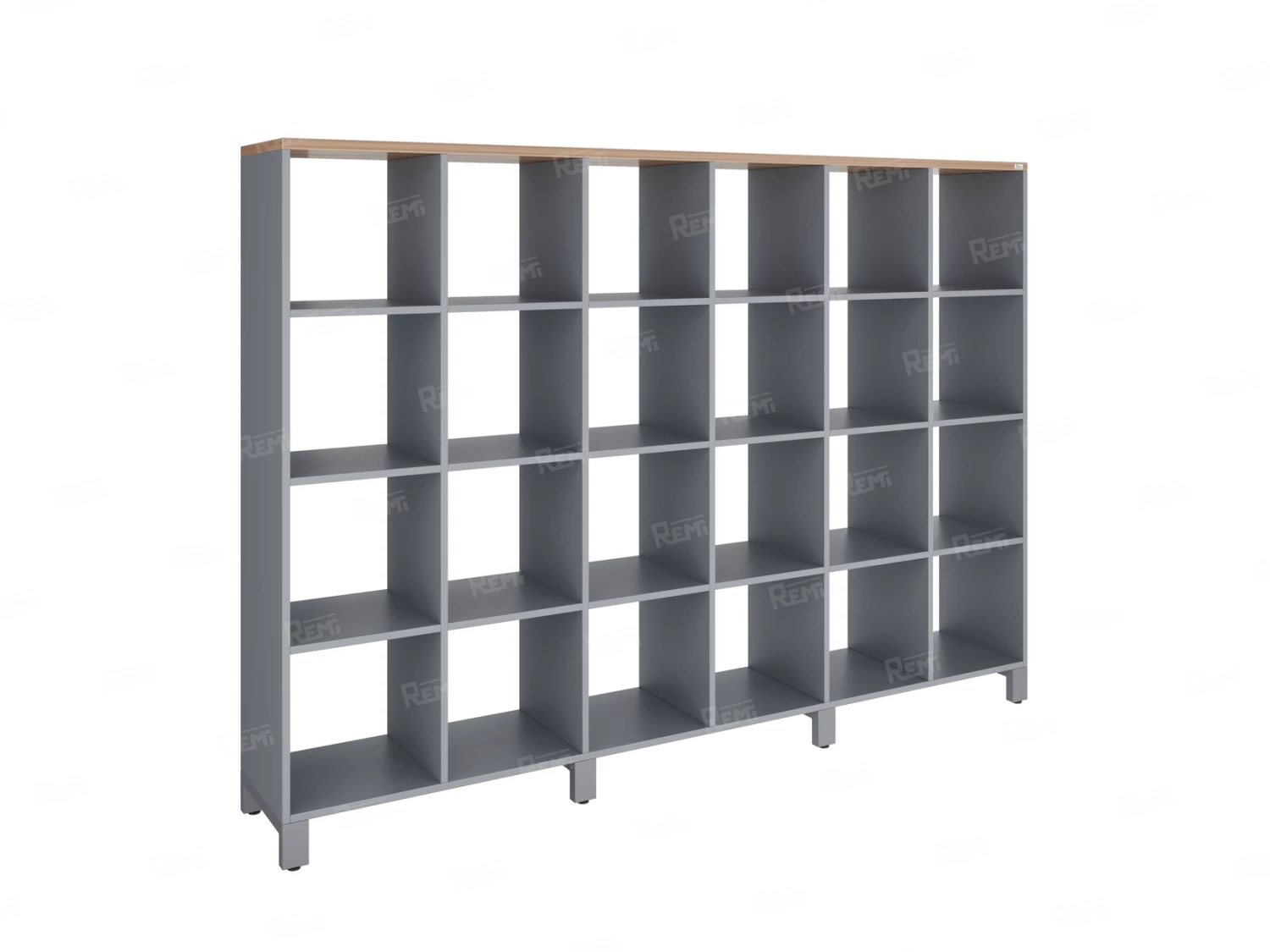 Стеллаж, 24 ячейки 2250х370х1620 RM141-225x37 Дуб Юстус/Серый