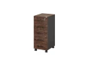 Тумба мобильная, 5 ящиков 400x500x960 RM122-40x50 Дуб Апрельский шоколад/Черный