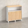 Шкаф-купе низкий, 2 полки с надстройкой 1200x420x1200 RM126-120x42 Вяз Швейцарский светлый/Белый