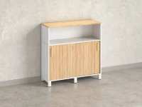 Шкаф-купе низкий, 2 полки с надстройкой 1200x420x1200 RM126-120x42 Вяз Швейцарский светлый/Белый