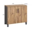 Шкаф низкий распашной, 2 уровня 900x420x850 RM147-90x42 Дуб Юстус/Серый
