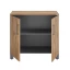 Шкаф низкий распашной, 2 уровня 900x420x850 RM147-90x42 Дуб Юстус/Серый