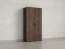 Шкаф распашной, регулируемые опоры, 5 уровней 900x420x1800 RM153-90x41 Дуб Апрельский шоколад/Черный