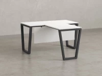 Стол с брифингом с парящей столешницей на U-образных опорах с экраном ЛДСП RM047-18x8 1800x2600x750 Белый/Серый