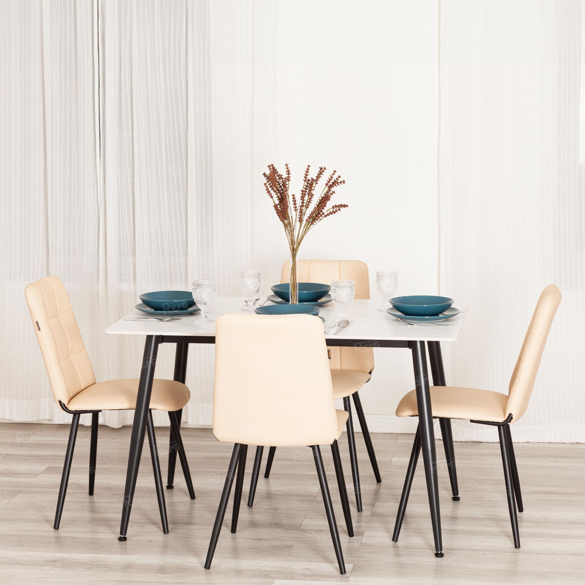 Стул обеденный Asti Бежевый/Бежевый, Экокожа (арт. 24844)