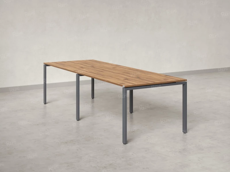 Cтол для переговоров, на П-образном каркасе 2000x1400x750 RM080-200x140 Дуб Юстус/Серый