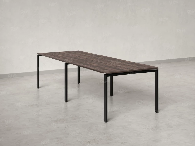 Cтол для переговоров, на П-образном каркасе 2100x1400x750 RM080-210x140 Дуб Апрельский шоколад/Черный