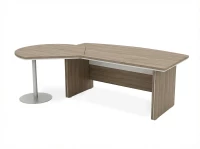 BRL RB069-255x150L Стол руководителя с брифингом левый 2550х1500х760 Шорвуд/Белый